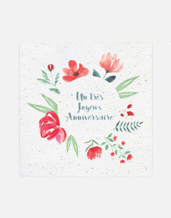 Carte à planter Anniversaire Cercle de fleur