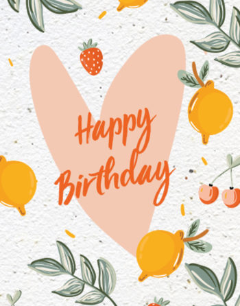 Zoom Carte à planter 2 volets Anniversaire fruité