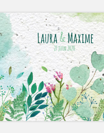 Zoom Faire part Feuillage