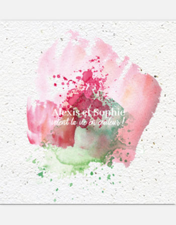 Zoom Faire part La vie en couleur