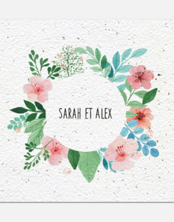 Zoom Faire part Champs de fleurs