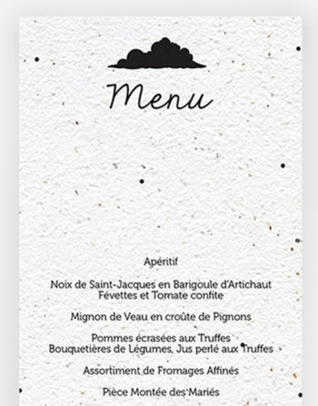Zoom Menu Comme sur un nuage