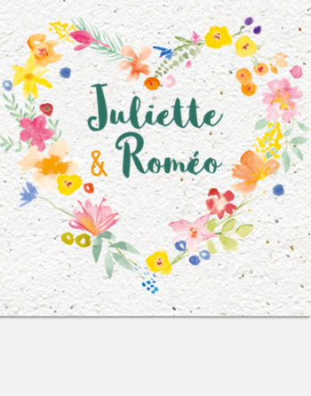 Save the date Coeur de fleur