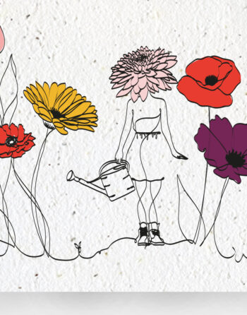 Zoom Carte à planter Minoé Femme Arrosoir