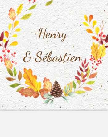 Zoom Save the date Couronne automnale