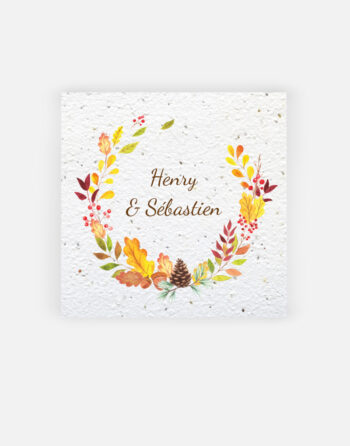 Faire part Couronne Automnale