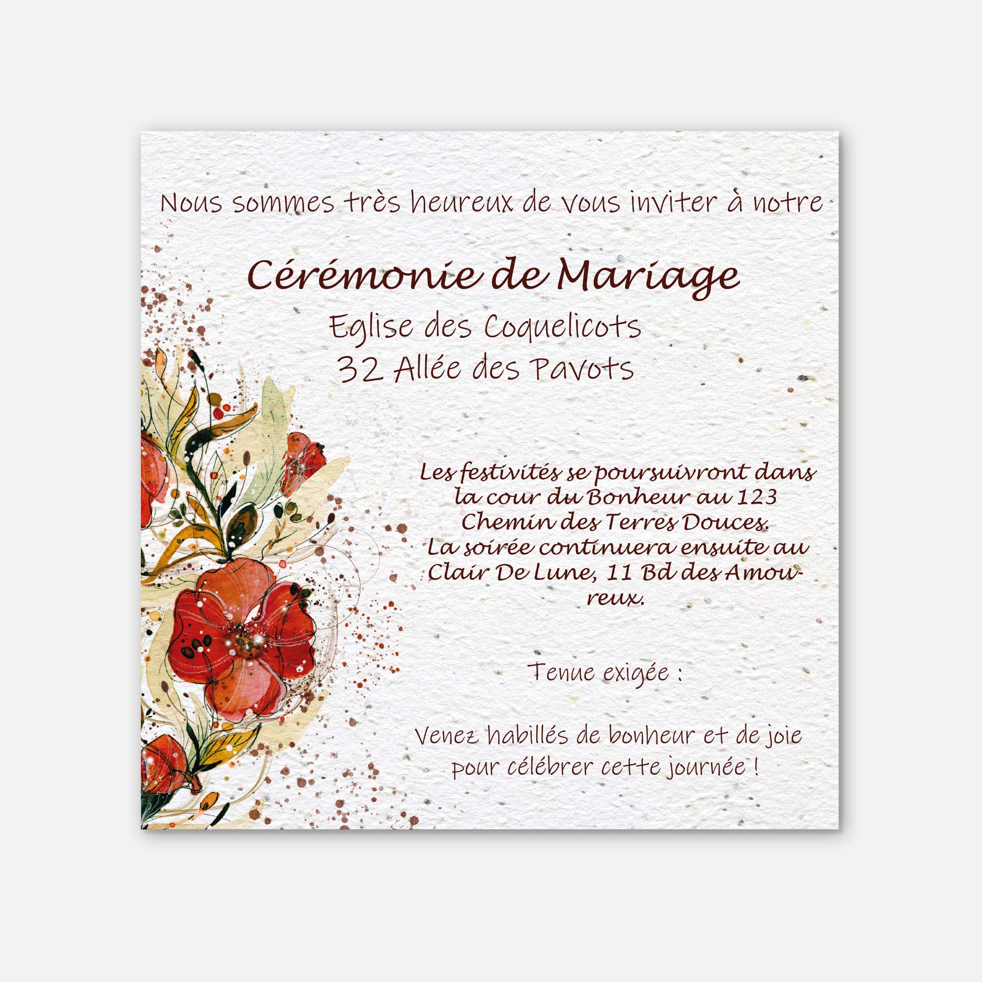 Mockup couronne de coqulicot - verso