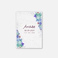 Faire-part de naissance à planter - fleurs bleues