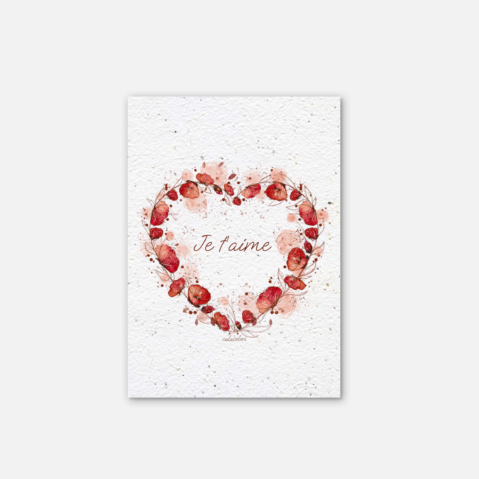 Carte Coquelicots d'amour