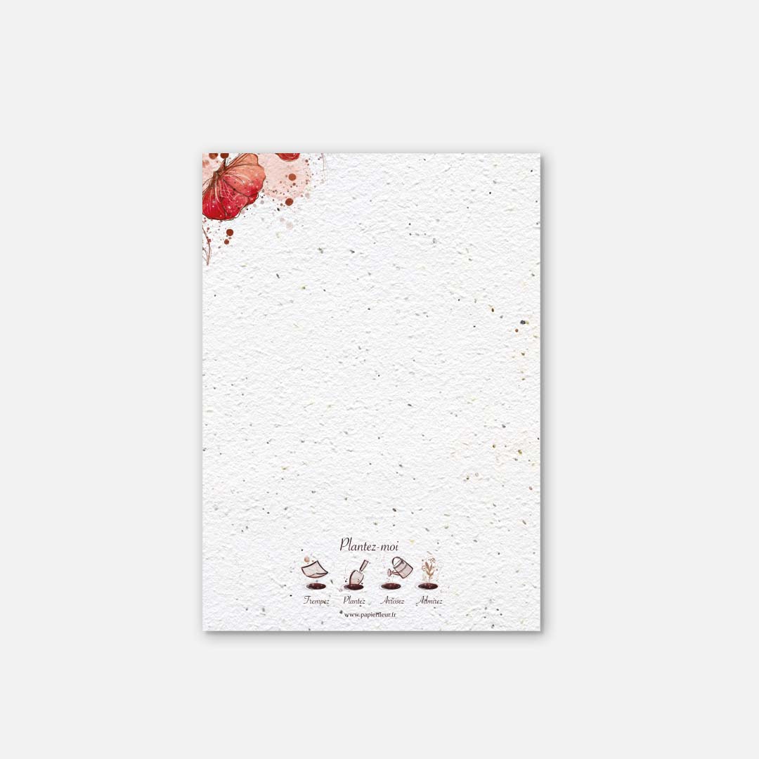 carte - Coquelicots d'amour VERSO