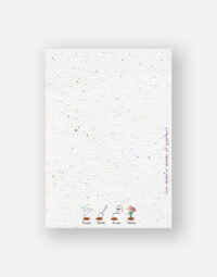 carte Message fleuri - verso